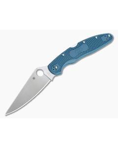 Spyderco Police 4 Lightweight Plain K390 Dark Cyan Blue FRN Back Lock C07FP4K390 - SP-C07FP4K390 1