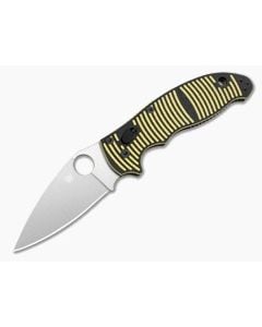 Spyderco Manix 2 Salt Yellow/Black G10 Magnacut Plain Edge Folding Knife (3.37") C101GBKYLMCP2 - SP-C101GBKYLMCP2 1