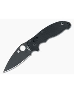 Spyderco Manix 2 Black DLC Plain S30V Black G10 C101GPBBK2 - SP-C101GPBBK2 1