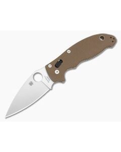 Spyderco Manix 2 Earth Brown G10 Satin M390 Folding Knife (3.37" Blade) Pre-Owned C101GPBN2 - SP-C101GPBN2-PRE 1