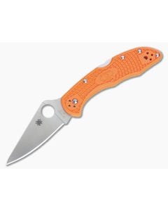 Spyderco Delica 4 Flat Ground VG10 Orange FRN C11FPOR - SP-C11FPOR 1