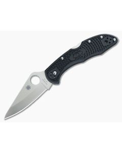 Spyderco Delica 4 Plain VG10 Black FRN C11PBK - SP-C11PBK 1