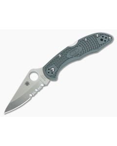 Spyderco Delica 4 Partially Serrated VG10 Foliage Green FRN C11PSFG - SP-C11PSFG 1