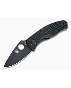 Spyderco Persistence Lightweight Black Plain Edge Black FRN Liner Lock Folder C136PBBK - SP-C136PBBK 1