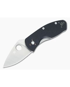 Spyderco Ambitious Black G10 Satin Plain Edge Knife C148GP - SP-C148GP 1