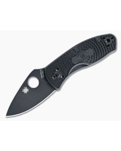 Spyderco Ambitious Lightweight Black Plain Edge FRN Liner Lock Folder C148PBBK - SP-C148PBBK 1