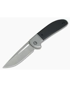 CIVIVI Trailblazer C2018C Stonewashed 14c28n Bolstered Black G10 Slip Joint Folder - CV-C2018C 1