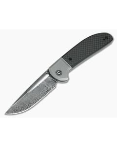 CIVIVI Trailblazer C2018DS-1 Damascus Bolstered Carbon Fiber G10 Slip Joint Folder - CV-C2018DS-1 1