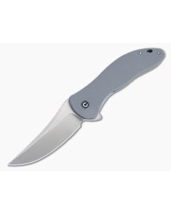 CIVIVI Synergy4 Flipper Gray G10 Handle Satin Nitro-V Trailing Point C21018A-2 - CV-C21018A-2 1