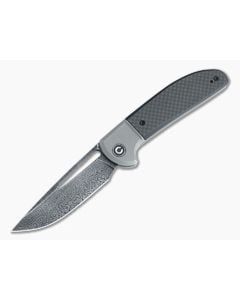 CIVIVI Trailblazer XL Black Damascus Bolstered Carbon Fiber G10 Slip Joint Folder C2101DS-1 - CV-C2101DS-1 1