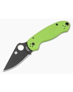 Spyderco Para 3 Neon Green G10 Black DLC CPM-20CV Folding Knife (2.93") Pre-Owned C223GPNGRBK - SP-C223GPNGRBK 1