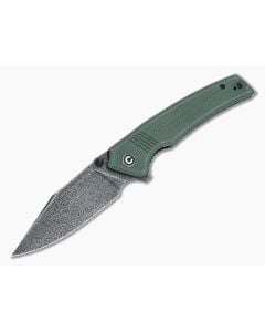CIVIVI Tranquil Green Micarta Damascus Clip Point Flipper C23027-DS1 - CV-C23027-DS1 1