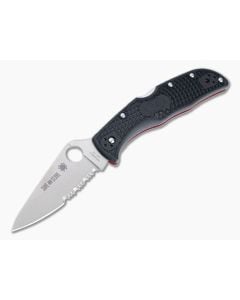 Spyderco Endela Thin Red Line Partially Serrated VG10 FRN Folder C243FPSBKRD - SP-C243FPSBKRD 1