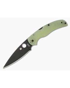 Spyderco Native Chief Jade G10 Black DLC CPM M4 Folding Knife (4.08" Blade) Pre-Owned C244GM4PBK - SP-C244GM4PBK 1