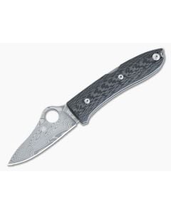Spyderco SpyOpera Sprint Run Thor Damasteel Carbon Fiber Folder C255CFPD - SP-C255CFPD 1