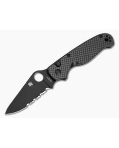 Spyderco ButtonUp Carbon Fiber Black Serrated - SP-C275CFPSBK 1