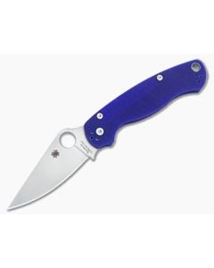 Spyderco Para Military 2 Dark Blue G10 Satin S110V Blade C81GPDBL2 - SP-C81GPDBL2 1