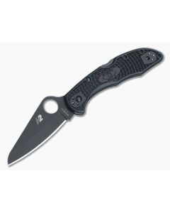 Spyderco Salt 2 Black Plain H2 Black FRN C88PBBK2 - SP-C88PBBK2 1