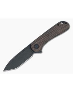 CIVIVI Elementum Tanto Dark Brown Matrix Micarta Black Stonewashed D2 Liner Lock Flipper C907T-C - CV-C907T-C 1