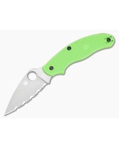 Spyderco UK Penknife Salt UKPK Serrated LC200N Green FRN Slip Joint Folder C94SGR - SP-C94SGR 1