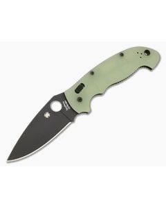 Spyderco Manix 2 XL Jade G10 Black DLC CPM M4 Folding Knife (3.85" Blade) Pre-Owned C95GM4PBK2 - SP-C95GM4PBK2 1