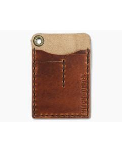 Hitch & Timber Card Caddy English Tan Leather EDC Slip Pouch Wallet & Pen Holder - HT-CARDCADDY-ET 1