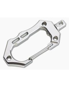 Tuff-Writer Satin Titanium Carabiner SS Swivel Green Glow Insert - TW-CRB-017 1