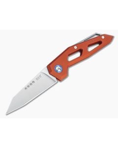 MKM Edge Reverse Tanto Satin M390 Orange Aluminum Slip Joint Folder EG-AOR - MKM-EG-AOR 1