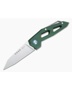 MKM Edge Reverse Tanto Satin M390 Green Aluminum Slip Joint Folder EG-AGR - MKM-EG-AGR 1