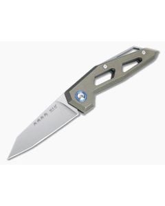 MKM Edge Reverse Tanto Satin M390 Stonewashed Bronze Titanium Slip Joint Folder EG-TBR - MKM-EG-TBR 1