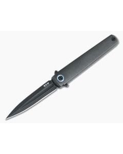 MKM Zieba Flame Dagger M390 Dark Stonewashed Titanium Frame Lock Flipper FL02-TDSW - MKM-FL02-TDSW 1