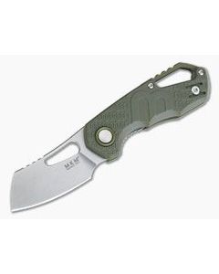 MKM Isonzo Cleaver Stonewashed Plain N690Co Green FRN FX03-2PGR - MKM-FX03-2PGR 1