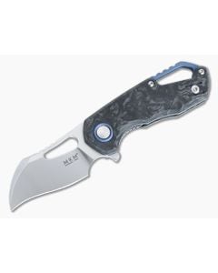 MKM Isonzo Flipper Marble Carbon Fiber Satin M390 Hawkbill Vox Folder FX03M-1CM - MKM-FX03M-1CM 1