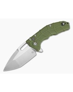 Heretic Martyr Manual OD Green Polymer MagnaCut Stonewash Button Lock Flipper (3.50" Blade) H057-2A-GRN - HRT-H057-2A-GRN 1