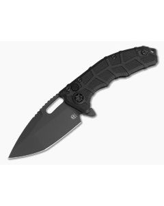 Heretic Martyr Manual Tactical Black Polymer MagnaCut Button Lock Flipper (3.50" Blade) H057-4A-T - HRT-H057-4A-T 1