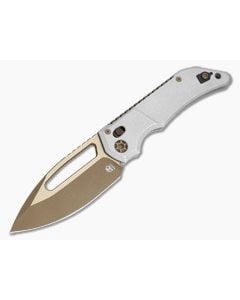Heretic Koschei Blizzardworn Aluminum MagnaCut Battleworn Bronze Crossbar Lock Knife (3.50" Blade) H061-7A-BLZ - HRT-H061-7A-BLZ 1