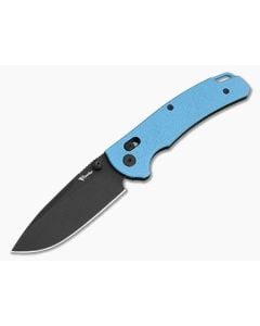 Reate Horizon X Drop Point Blue Fatcarbon Glass Nitro-X7 Black PVD Crossbar Lock Knife (3.20" Blade) - RK-HRZN-X-02 1