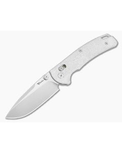 Reate Horizon X Drop Point White Fatcarbon Glass Nitro-X7 Stonewash Crossbar Lock Knife (3.20" Blade) - RK-HRZN-X-03 1