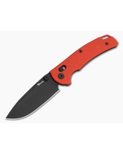 Reate Horizon X Drop Point Red Fatcarbon Glass Nitro-X7 Black PVD Crossbar Lock Knife (3.20" Blade) - RK-HRZN-X-08 1