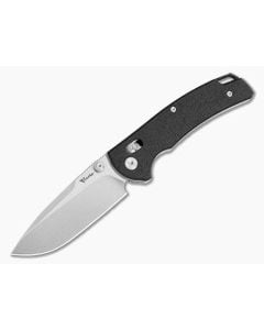 Reate Horizon X Drop Point Black Fatcarbon Glass Nitro-X7 Stonewash Crossbar Lock Knife (3.20" Blade) - RK-HRZN-X-09 1