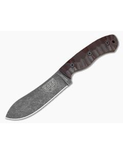 ESEE JG5 Nessmuk Black Oxide Burgundy Micarta Leather Sheath - ESEE-JG5-LM 1