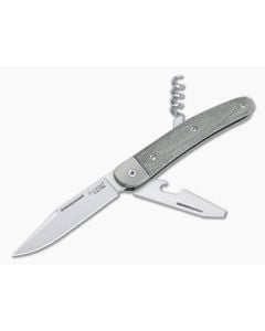 LionSteel Jack 3 M390 Green Canvas Micarta Modern Traditional Slip Joint JK3-CVG - LS-JK3-CVG 1