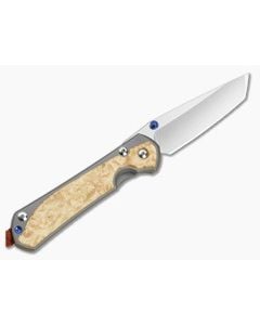 Chris Reeve Large Sebenza 31 Left Hand Tanto Box Elder MIM Clip Rust Lanyard - CRK-L31-1133-173-002 1