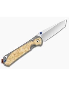 Chris Reeve Large Sebenza 31 Left Hand Tanto Box Elder MIM Clip Rust Lanyard - CRK-L31-1133-173-004 1