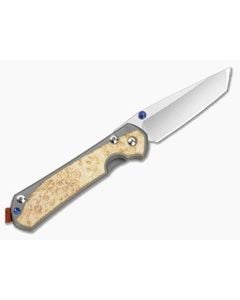Chris Reeve Large Sebenza 31 Left Hand Tanto Box Elder MIM Clip Rust Lanyard - CRK-L31-1133-173-005 1