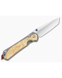 Chris Reeve Large Sebenza 31 Left Hand Tanto Box Elder MIM Clip Rust Lanyard - CRK-L31-1133-173-009 1