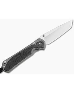Chris Reeve Large Sebenza 31 Left Hand Tanto Black Micarta Glass Blasted - CRK-L31-1233 1