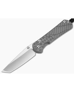 Chris Reeve Large Sebenza 31 Tanto Forever Flag Glass Blasted Titanium MagnaCut MIM Clip Frame Lock Knife (3.62" Blade) L31-1510-227 - CRK-L31-1510-227 1
