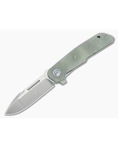 MKM x Terzuola Clap Flipper Satin M390 Natural G10 Liner Lock Folder LS01-GN - MKM-LS01-GN 1