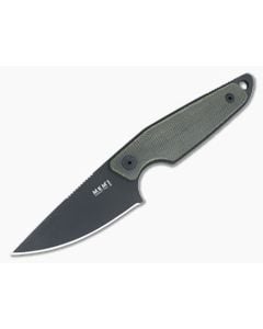MKM Makro 1 Fixed Blade Green Canvas Micarta Handles Black M390 Drop Point MA01-GCB - MKM-MA01-GCB 1